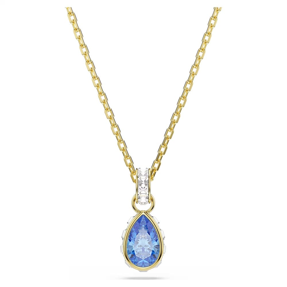 ÜnçerlerChroma Kolye Armut kesim, Mavi, 18k altın rengi yüzey