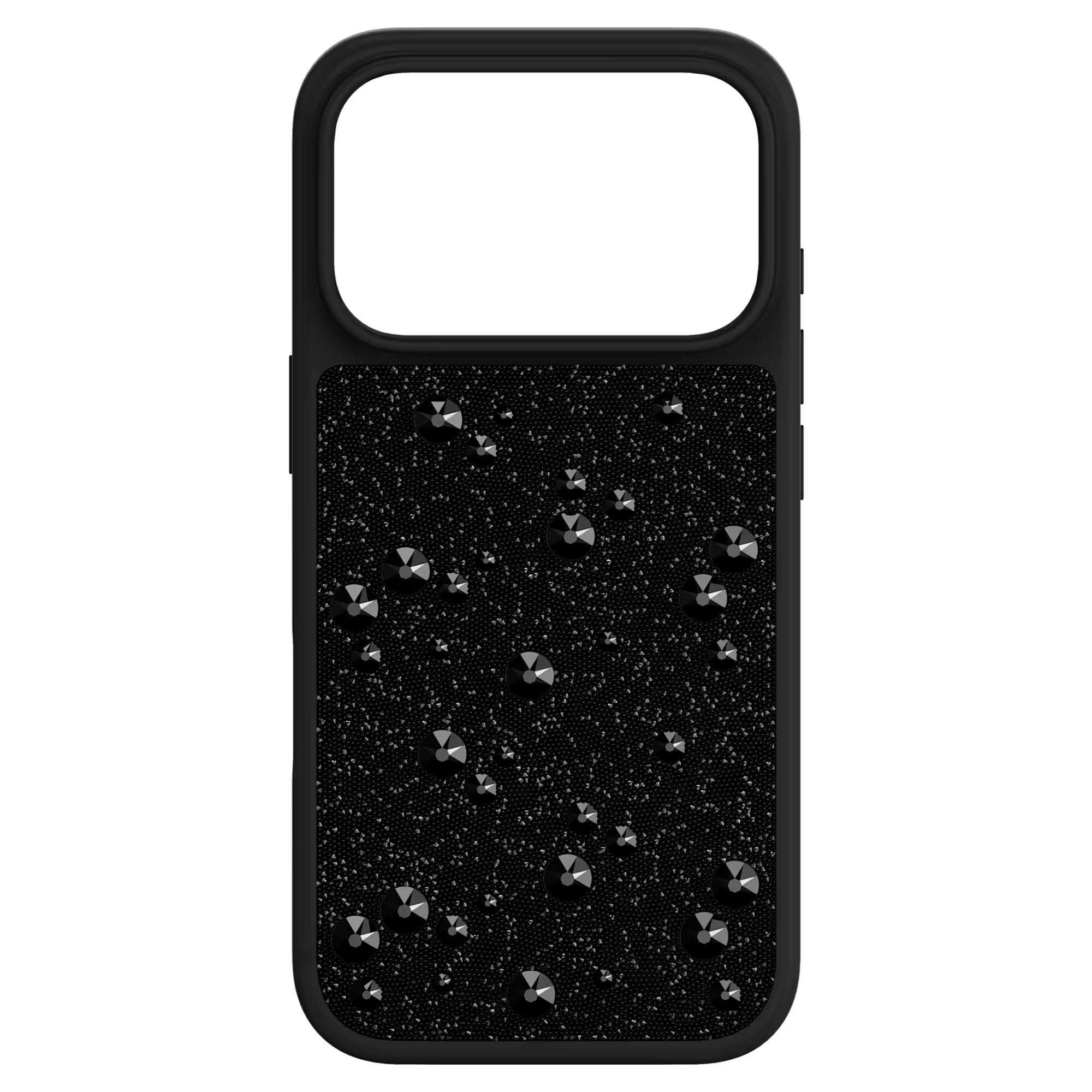 ÜnçerlerHigh Akıllı Telefon Kılıfı Flat Back kristaller, iPhone® 17 Pro, Siyah