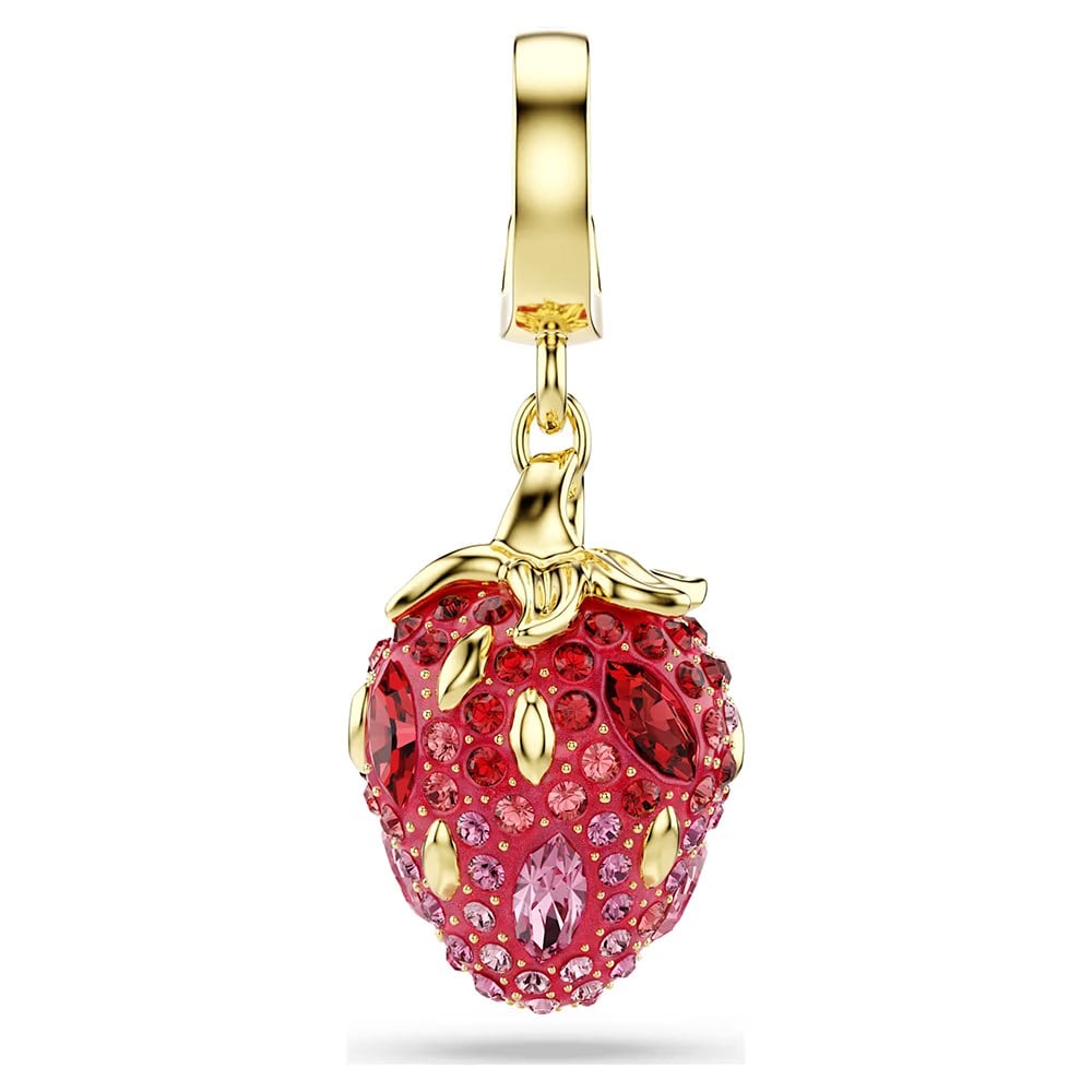 ÜnçerlerIdyllia Charm Karışık kesimler, Çilek, Kırmızı, 18k altın rengi yüzey