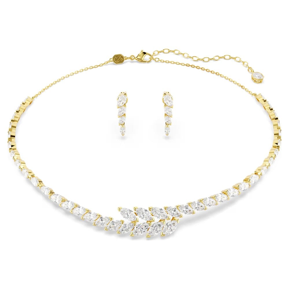 ÜnçerlerMesmera Set Set (2), Markiz kesim, Beyaz, 18k altın rengi yüzey