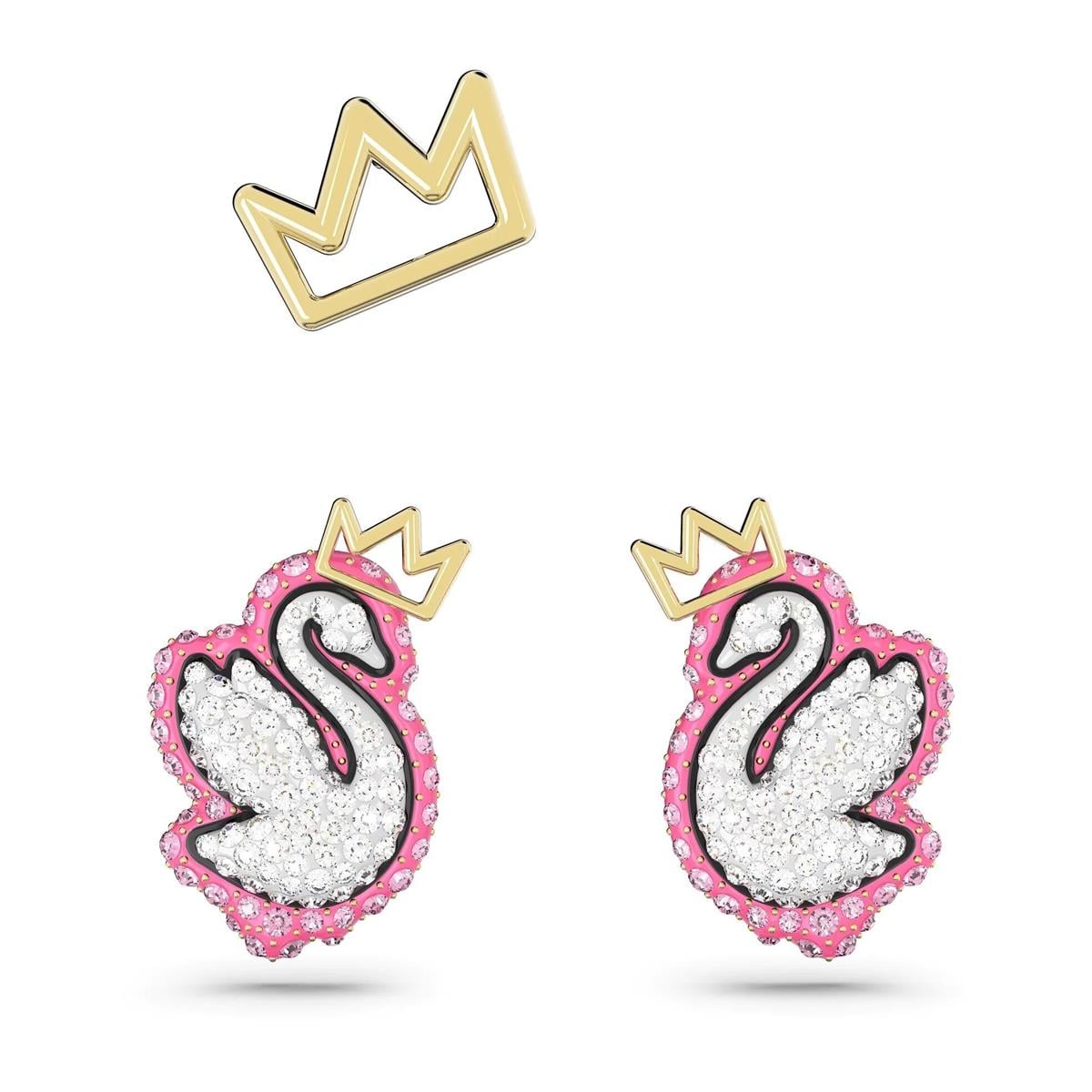 ÜnçerlerPop Swan Pembe Kuğu Çoklu Altın Rengi Kaplama Küpe| ÜnçerlerPop Swan Pembe Kuğu Çoklu Altın Rengi Kaplama Küpe