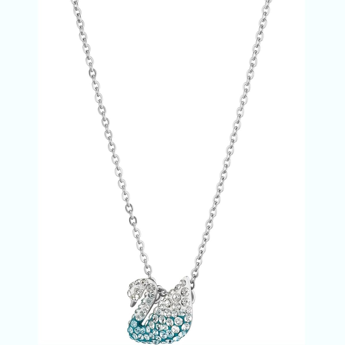 ÜnçerlerSwarovski Iconic Kuğu Şekilli Küçük Mavi, Rodyum Kaplama Swan Kolye| ÜnçerlerSwarovski Iconic Kuğu Şekilli Küçük Mavi, Rodyum Kaplama Swan Kolye