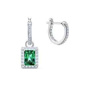 ANGELIC:KÜPE DİKDÖRTGEN, YEŞİL, RODYUM KAPLAMA