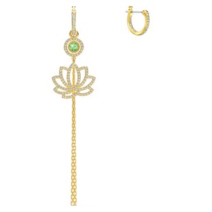Swa Symbol: Çok Yönlü Küpe Lotus Yeşil, Altin Kaplama