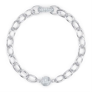 THE ELEMENTS:BİLEKLİK CHAIN, BEYAZ, RODYUM KAPLAMA M