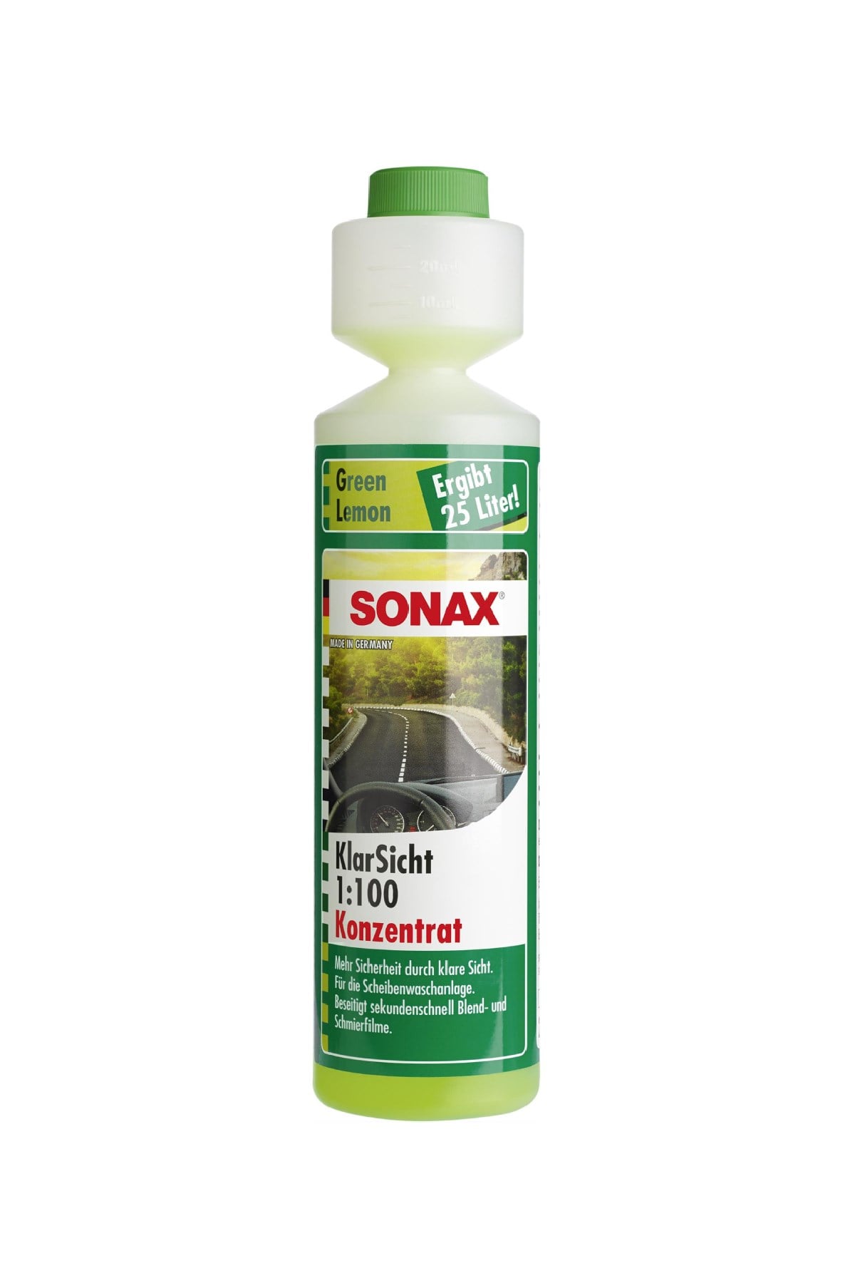 Sonax Konsantre Cam Suyu Yeşil Limon 250 ml