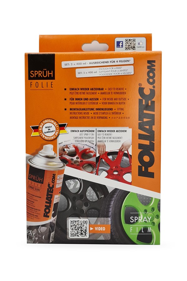 Foliatec Sökülebilir Sprey Folyo Kaplama Seti 2'li Siyah Mat (1070002060) Foliatec Sökülebilir Sprey Folyo Kaplama Seti 2'li Siyah Mat (1070002060)