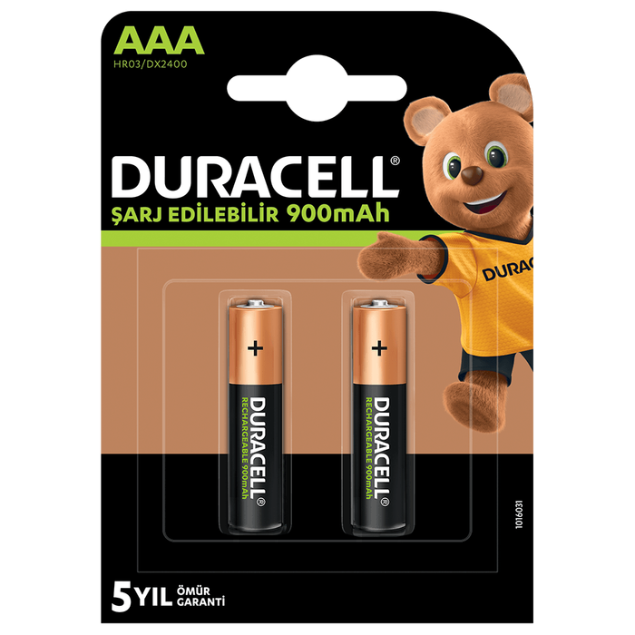 Duracell 900 Mah Şarjlı İnce Pil 2'li