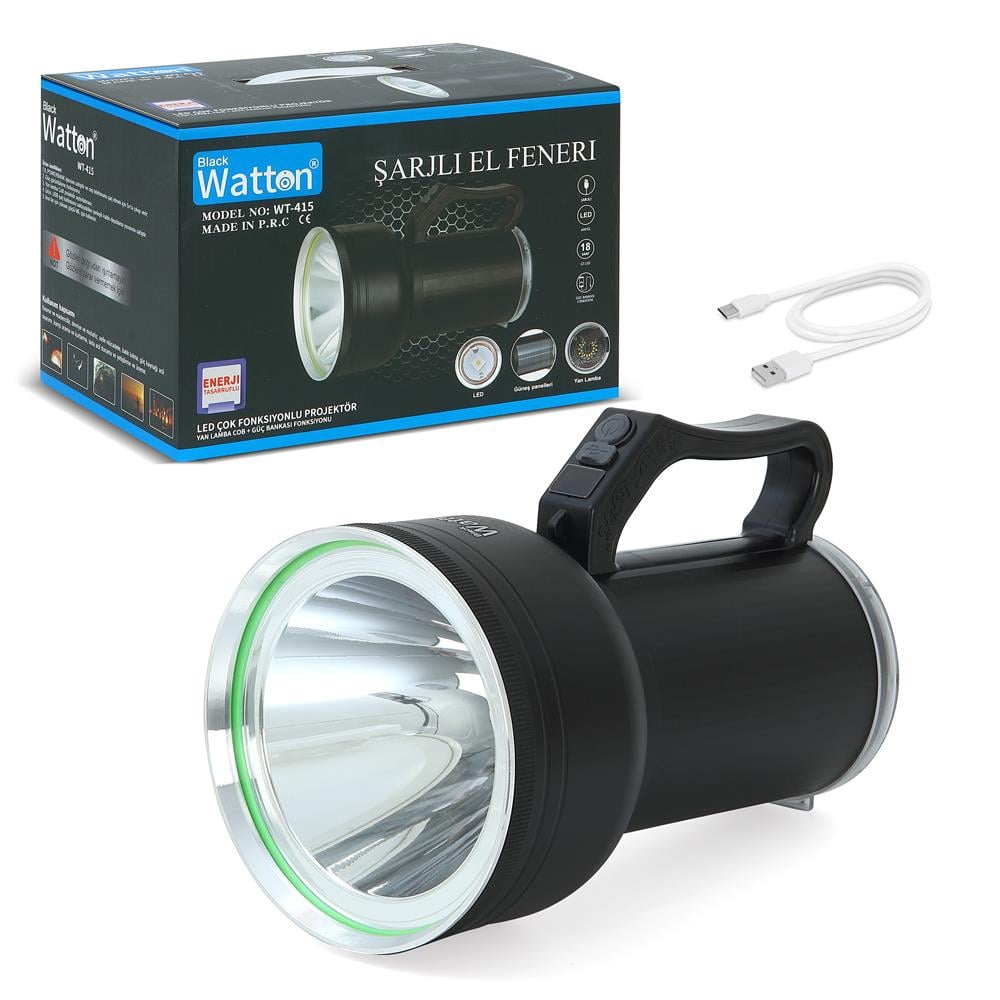GT LED TAŞINABİLİR GÜNEŞ SOLAR LEDLİ FENER WATTON WT-415