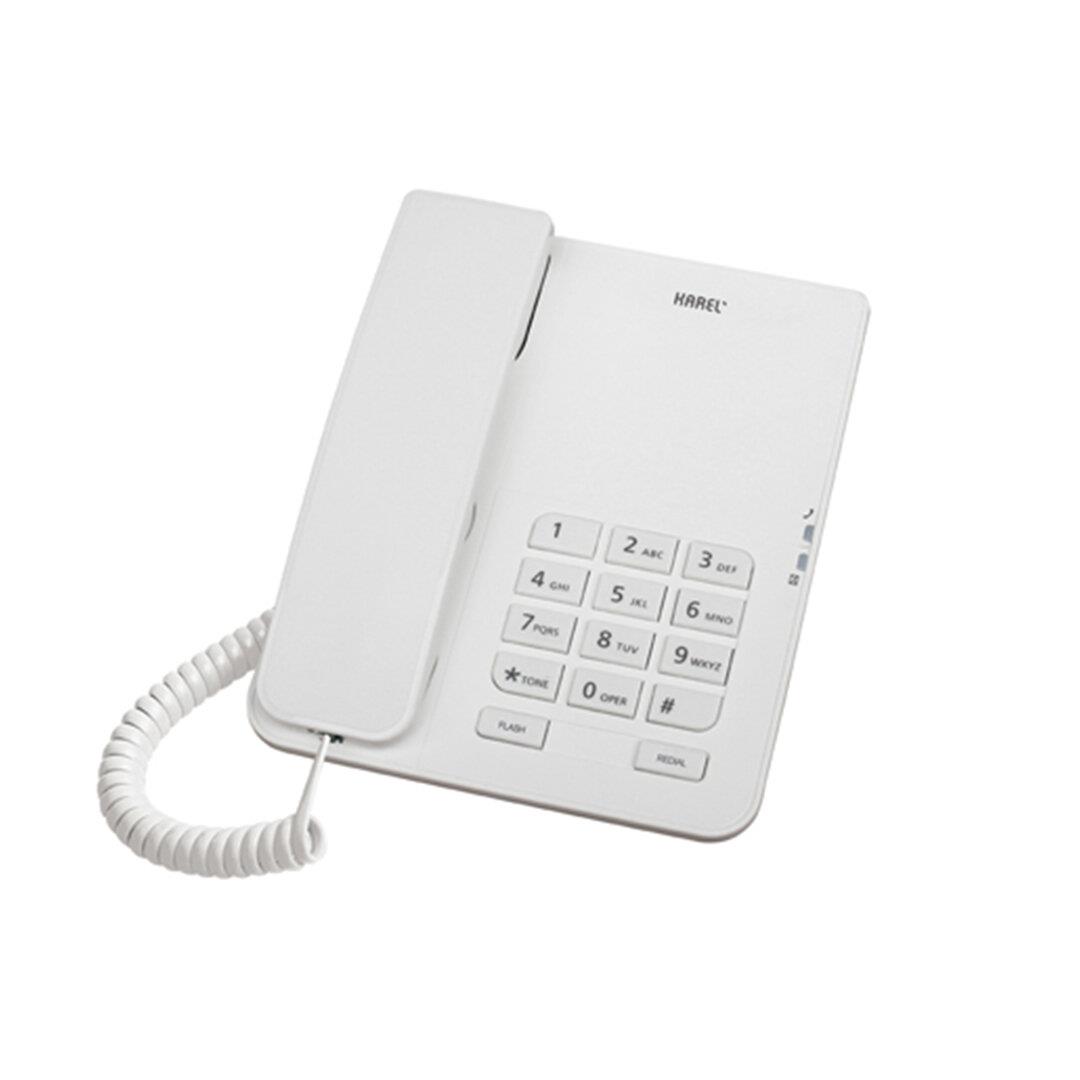 KAREL TM140 BEYAZ ANALOG TELEFON CID