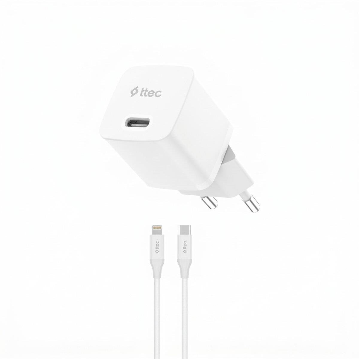 TTEC 2SCP01LB 20W PD HIZLI ŞARJ CİHAZI + TYPE C - LIGHTNING KABLO