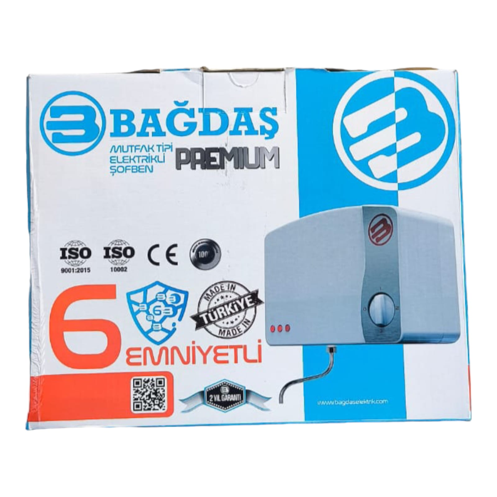 Bağdaş Premium Mutfak Tipi Elektrikli Şofben