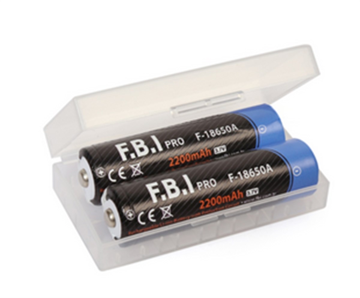 F.B.I F 18650A 3.7V 2200mAh Şarj Edilebilir Li-ion Pil El Feneri Pili 2 Adet