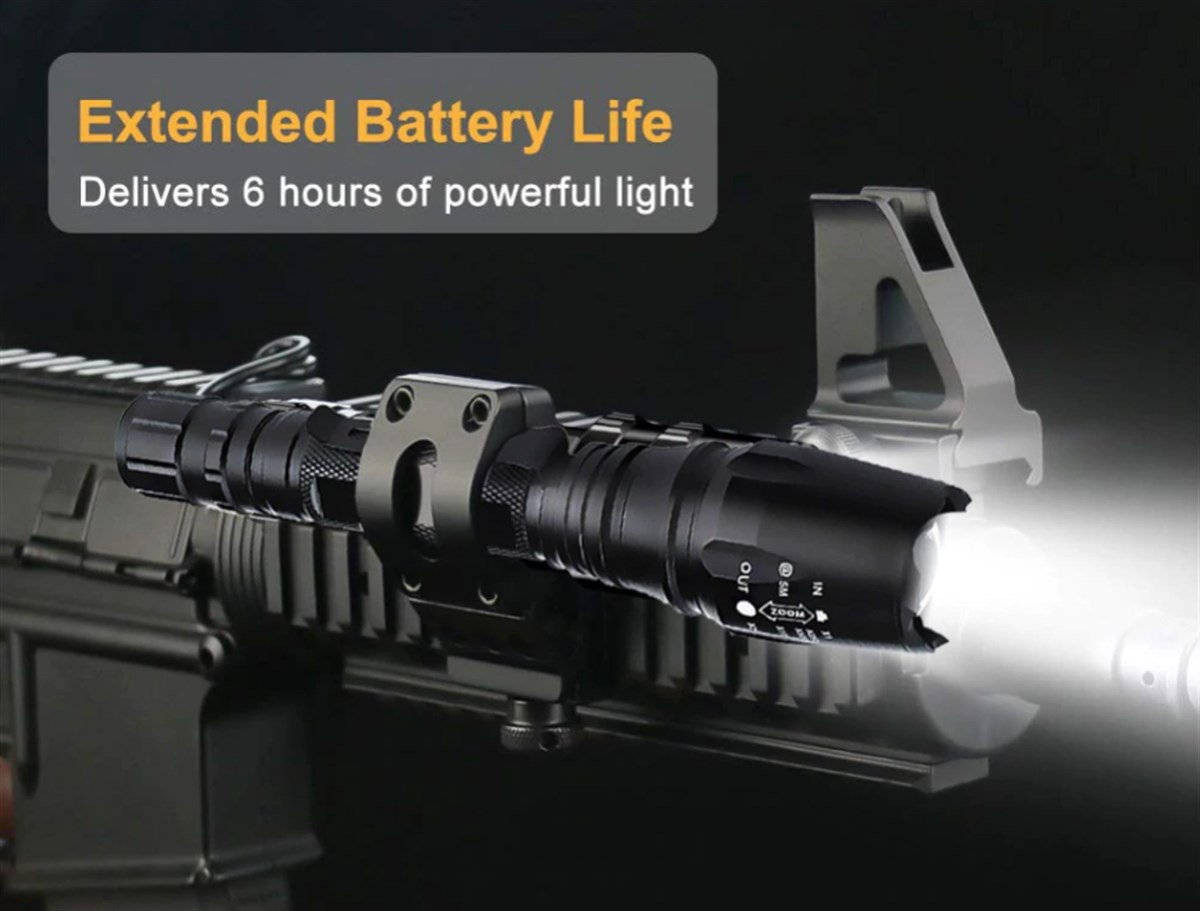 F.B.I F 9010 Yüksek kalite taktik Led el feneri zumlanabilir 18650 şarj edilebilir pil su geçirmez avcılık için ideal El Feneri