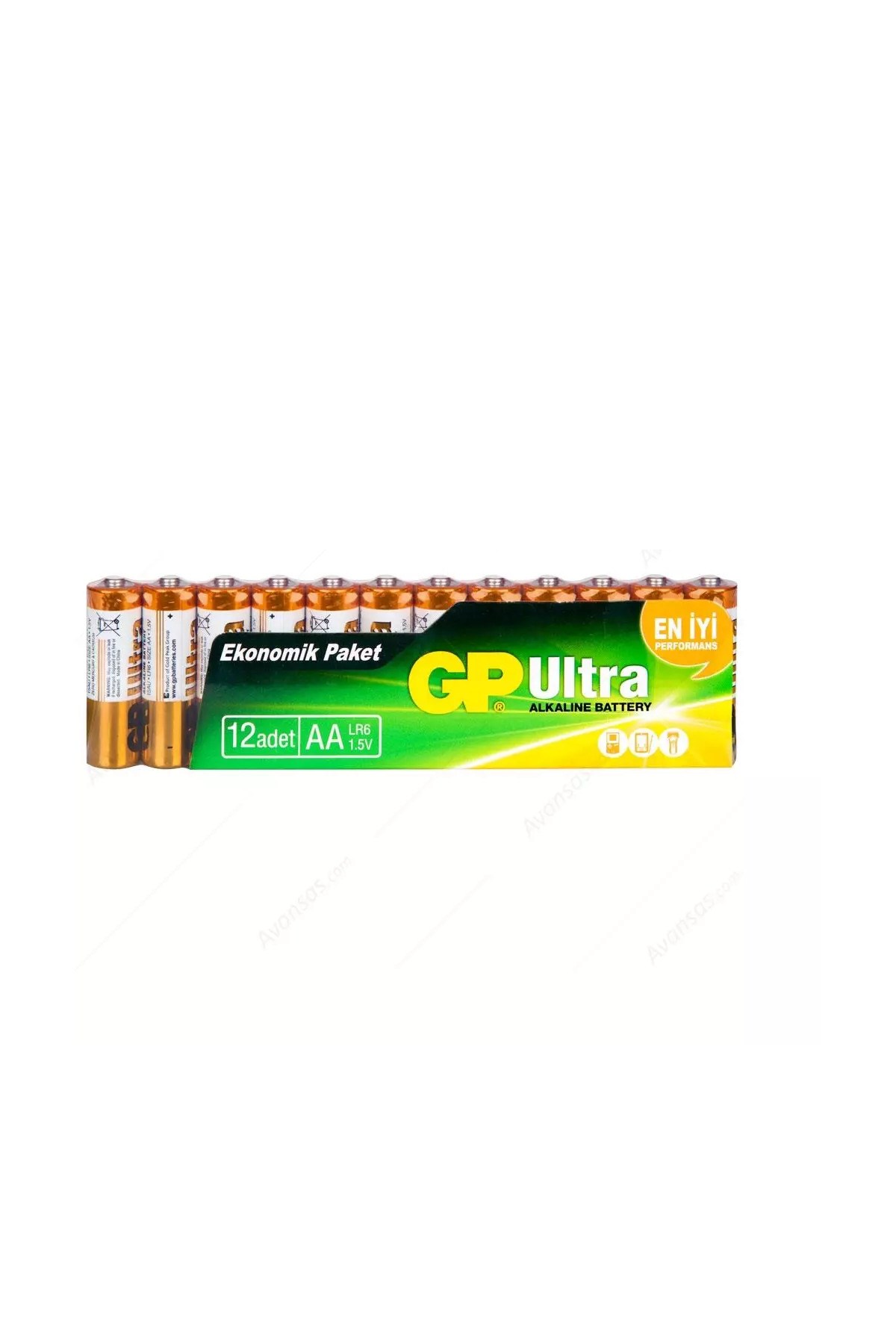 GP Ultra Alkalin AA Kalem Pil 12'li Paket