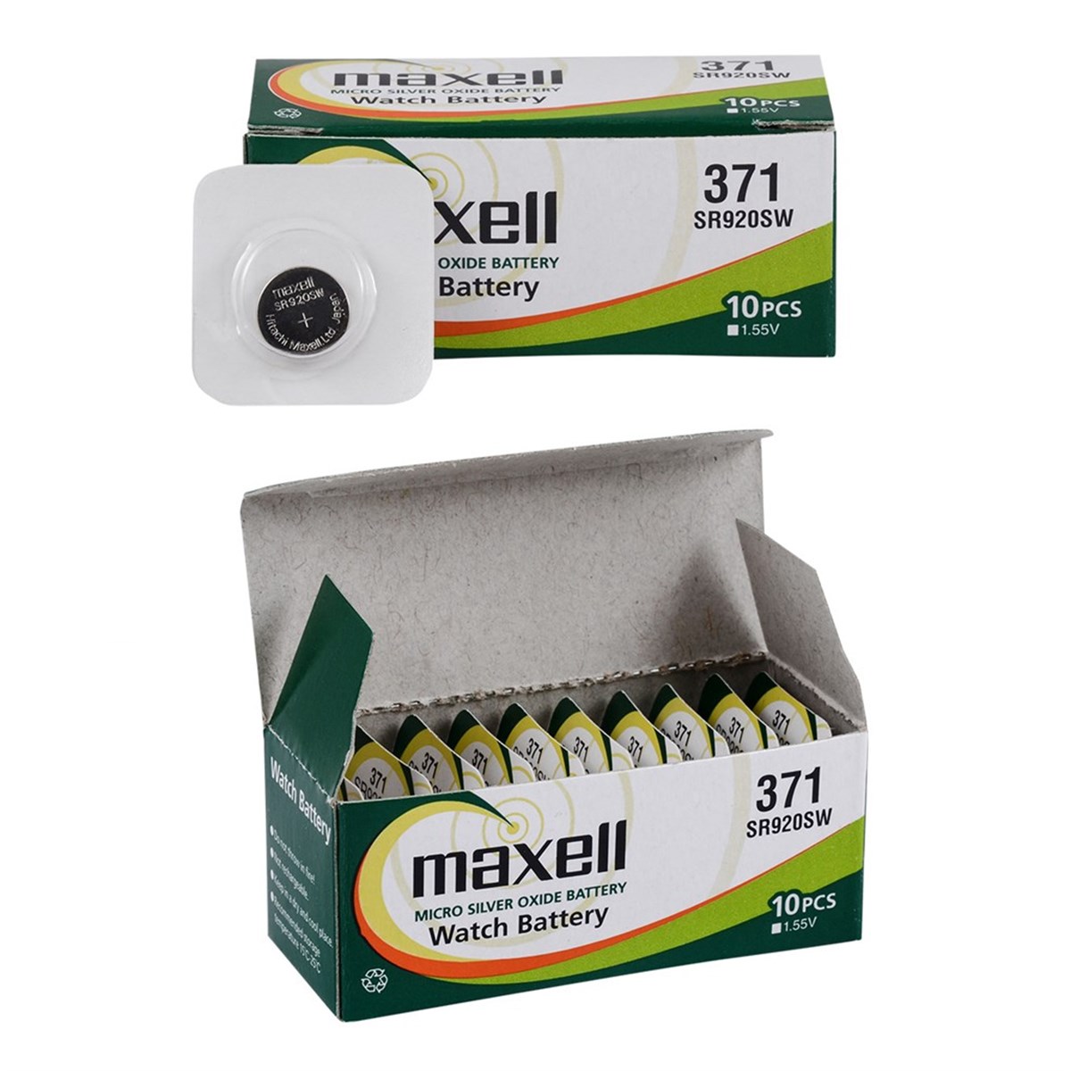 Maxell AG6 - 371 - SR920SW Hafıza Saat Pili 10 Adet