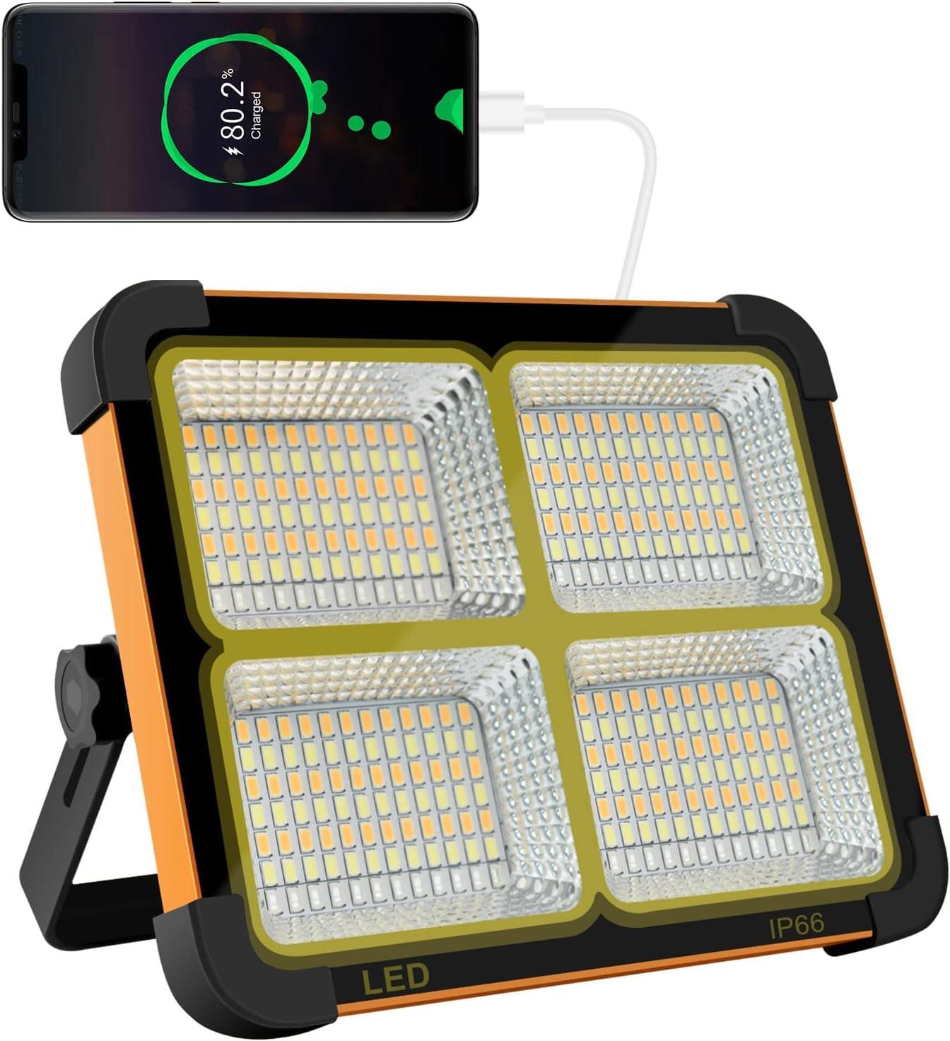 Powerdex PD-6060  LED güneş enerjili şarj edilebilir çalışma lambaları, 100 W 