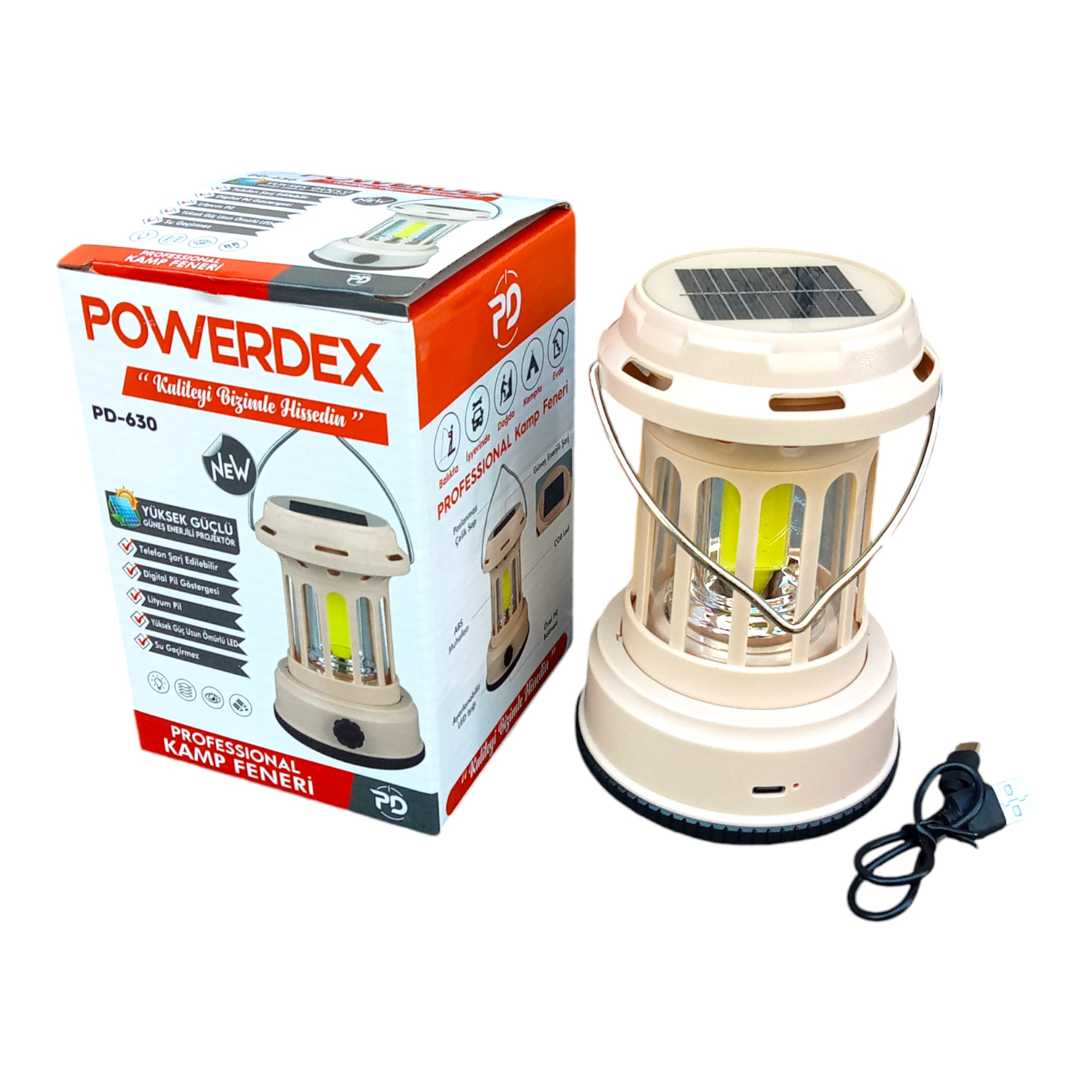 Powerdex PD-630 Solar Enerjili Yüksek Güçlü Projektör