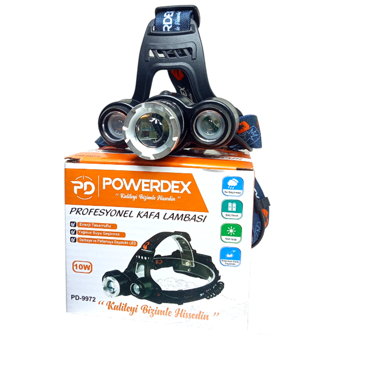 Powerdex PD-9972 10Watt Profesyonel Şarjlı Kafa Feneri