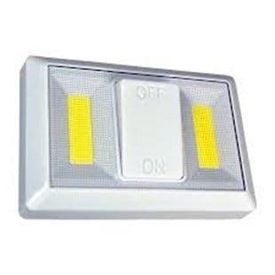 Mıknatıslı Pilli Kablosuz Anahtarlı LED Lamba Mıknatıslı Cırtlı