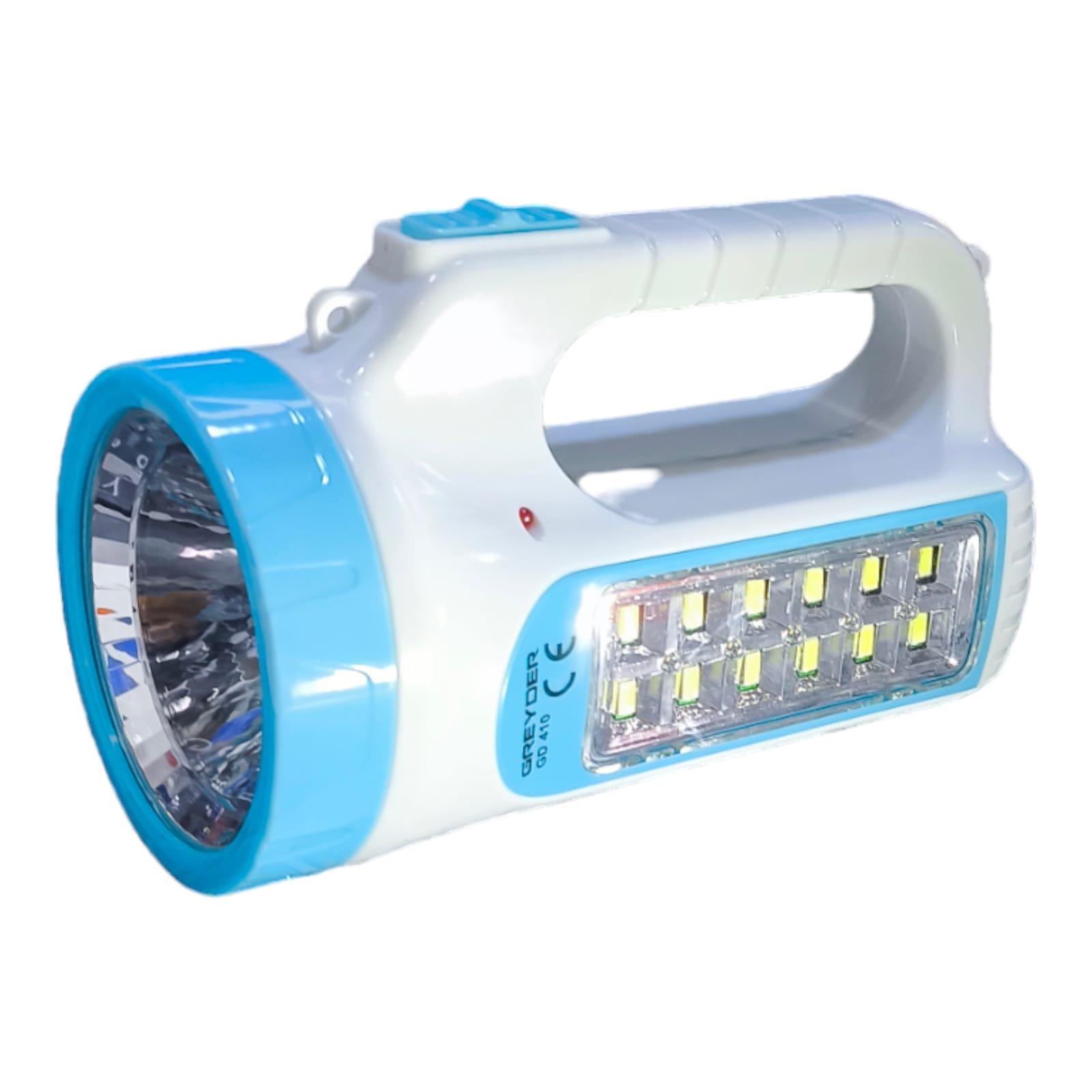 Greyder GD-410 Şarjlı El Feneri 3W 12 LED Güneş Enerjili