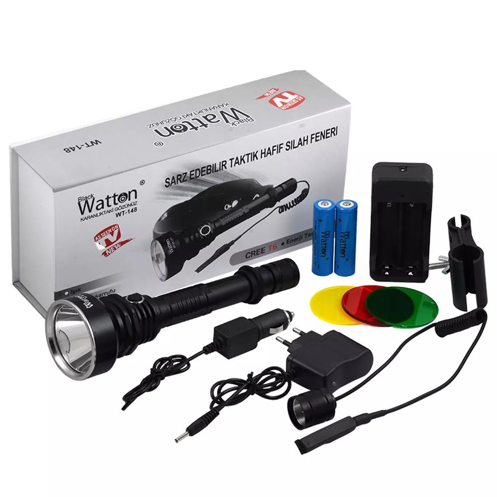 Orjinal 800 Lümen TX6 Özel Avcı Feneri Watton Wt-148