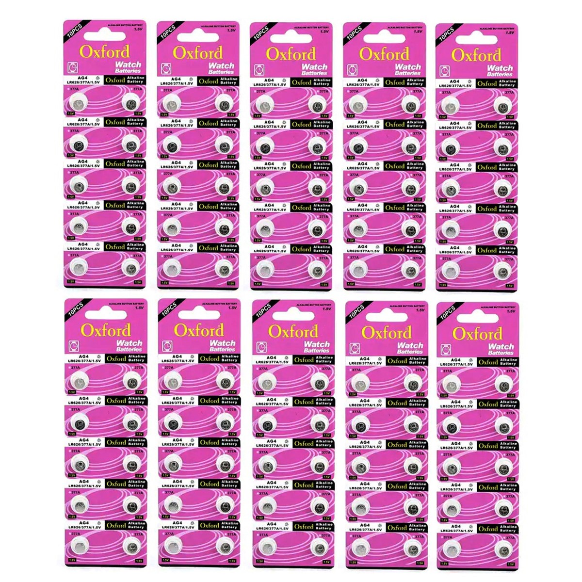 Oxford AG4 - LR66 - 377 - SR626 1.5V Alkalin Saat Pili 100 Adet