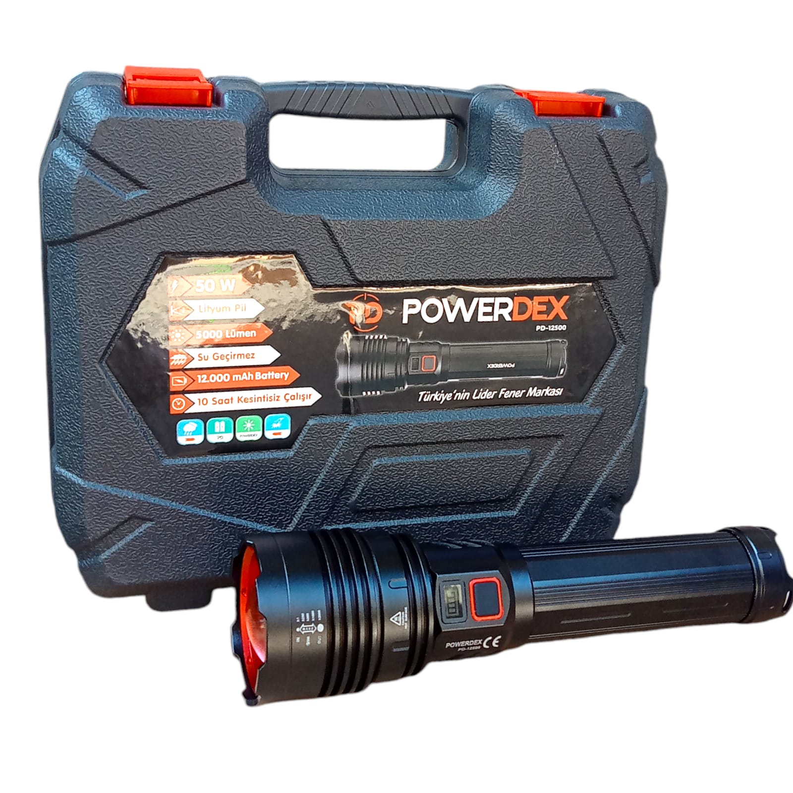 Powerdex Pd-12500 50 Watt Zoomlu Profesyonel Avcı Feneri