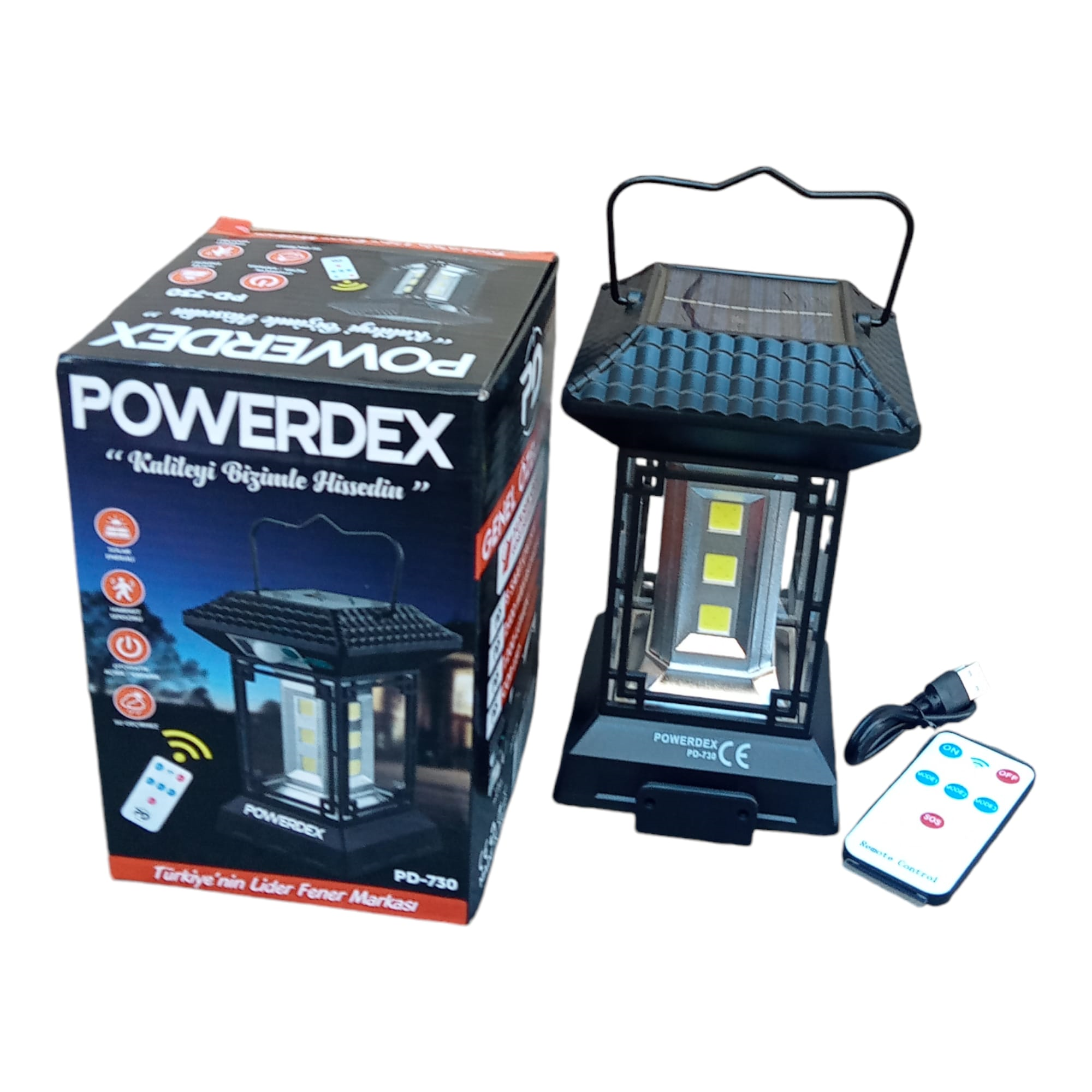 Powerdex PD-730 Solar Enerjili Hareket Sensörlü Lamba
