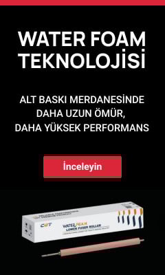 Water Foam teknolojisi ile alt baskı merdaneleri çok daha uzun ömürlü ve yüksek performanslı!