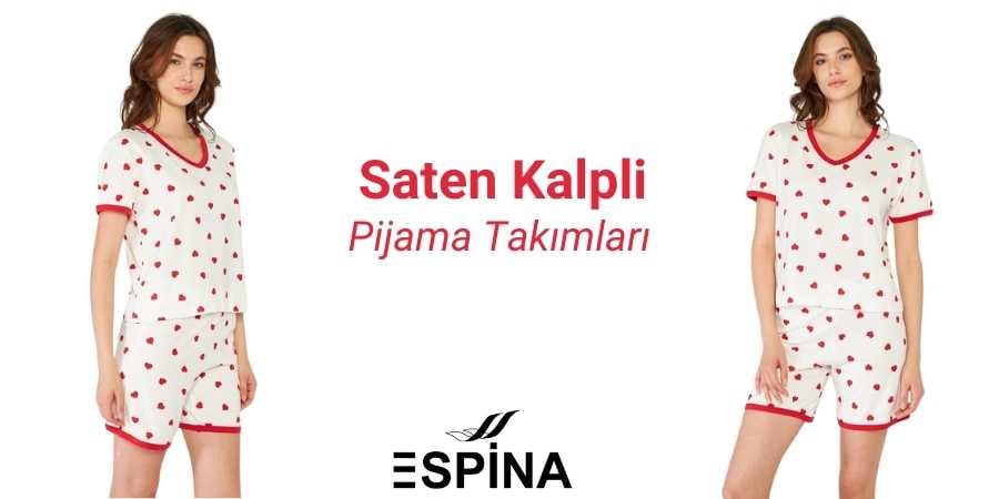 Saten Kalpli Pijama Takımları Modelleri Fiyatı Fiyatları Satışı Satışları - Espina.com.tr