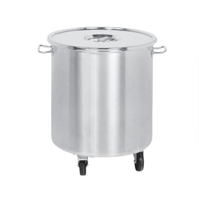 ÇÖP KOVASI TEKERLEKLİ PASLANMAZ 49 LT 40X40