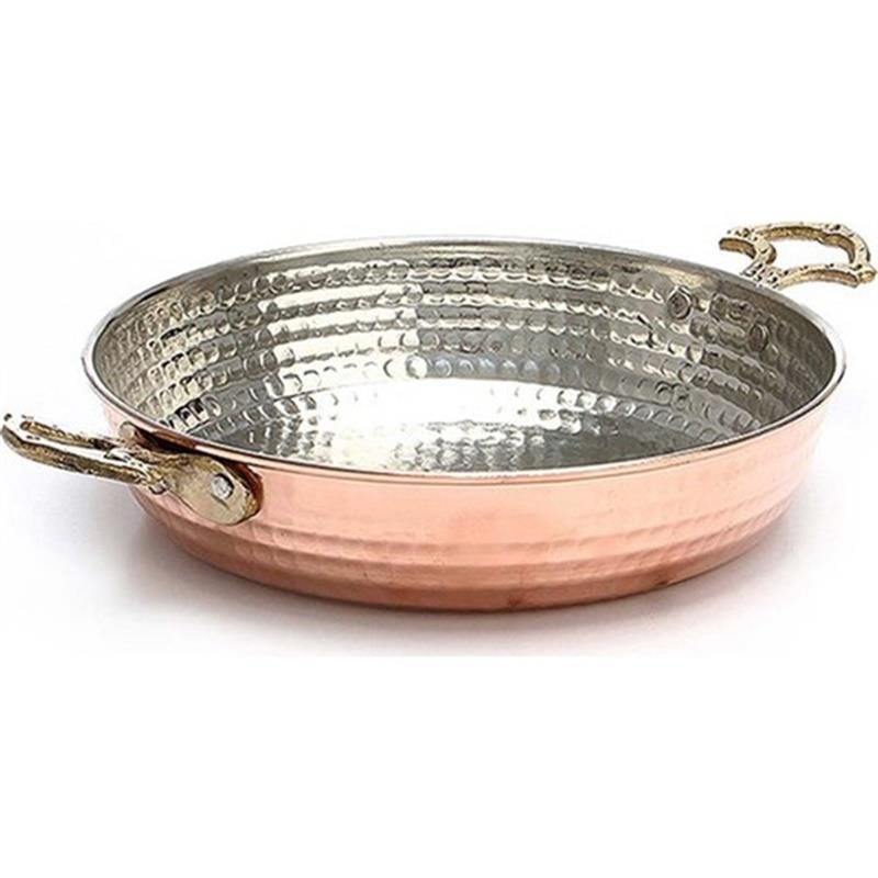 BAKIR ÇİFT KULPLU TAVA 18 CM