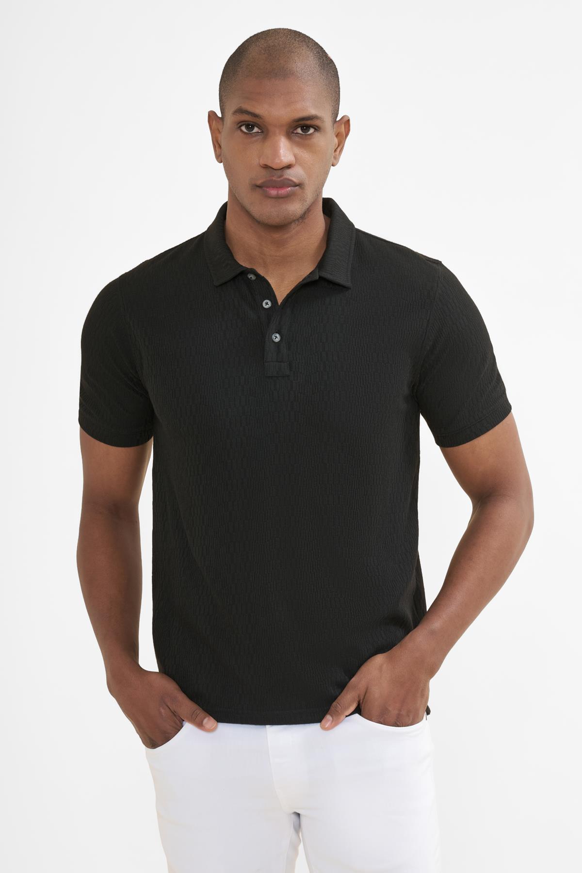 intersivinİntersivin  Polo Yaka Siyah Tshirt - SD-05