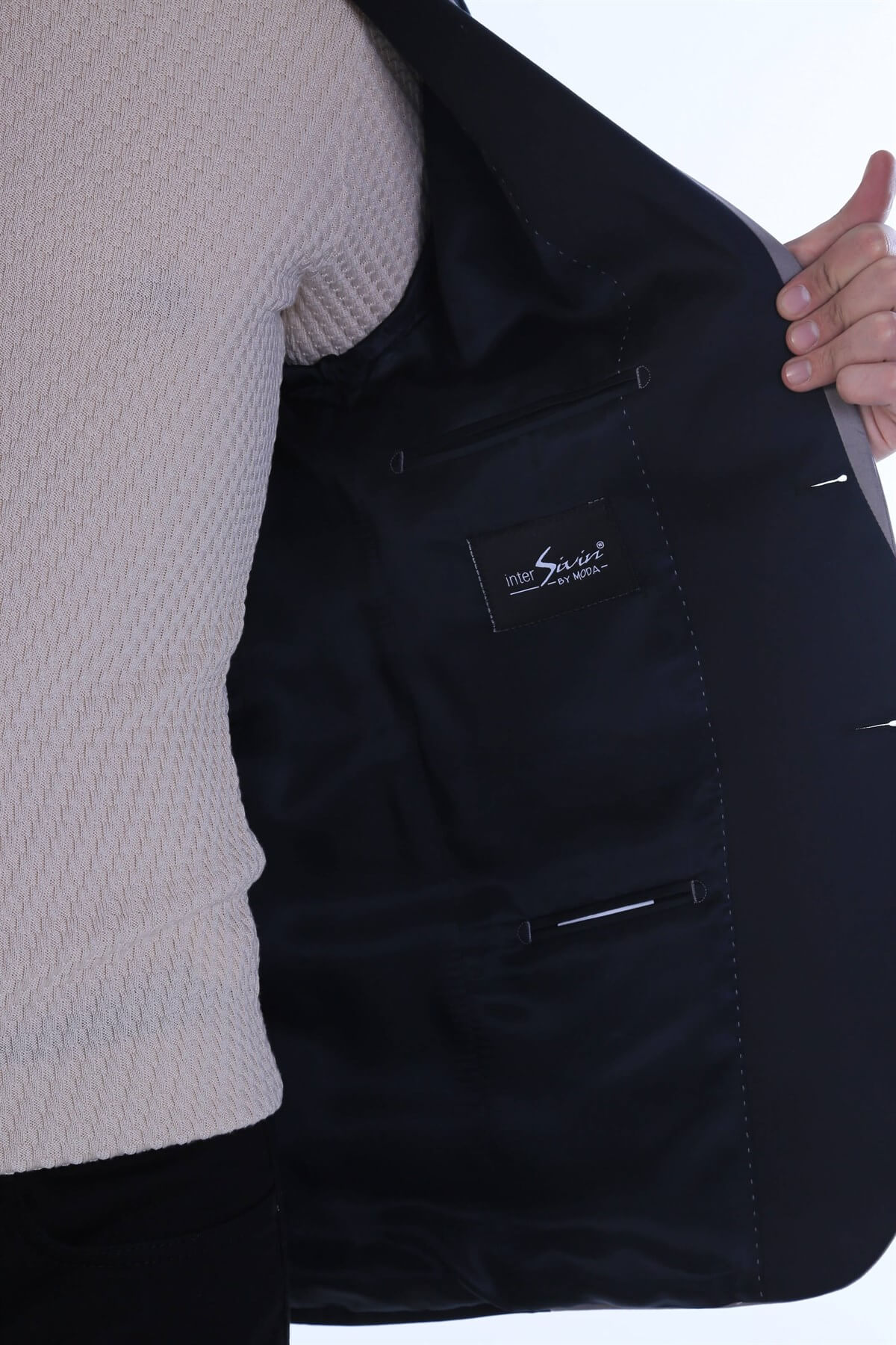 İntersivin Pamuklu Blazer Erkek Siyah Tek Ceket · 6