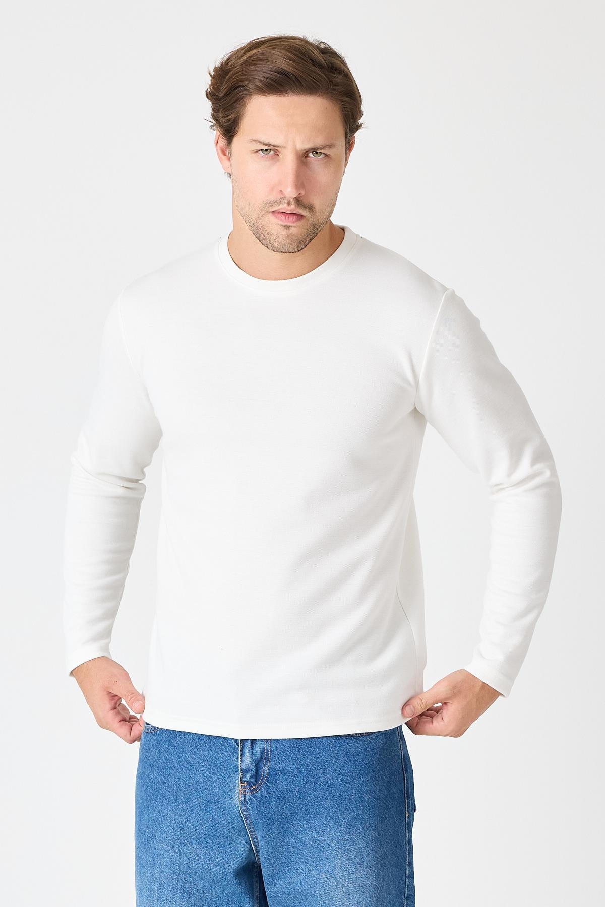 intersivinBisiklet Yaka Slim Fit Sweatshirt