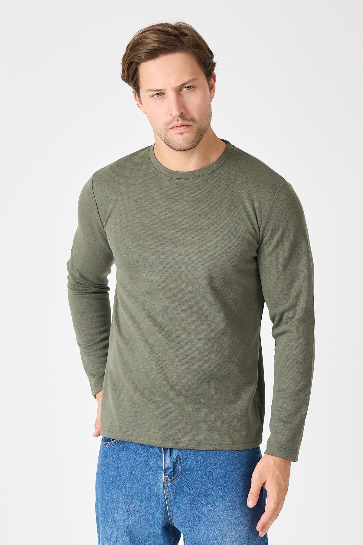 intersivinBisiklet Yaka Slim Fit Sweatshirt