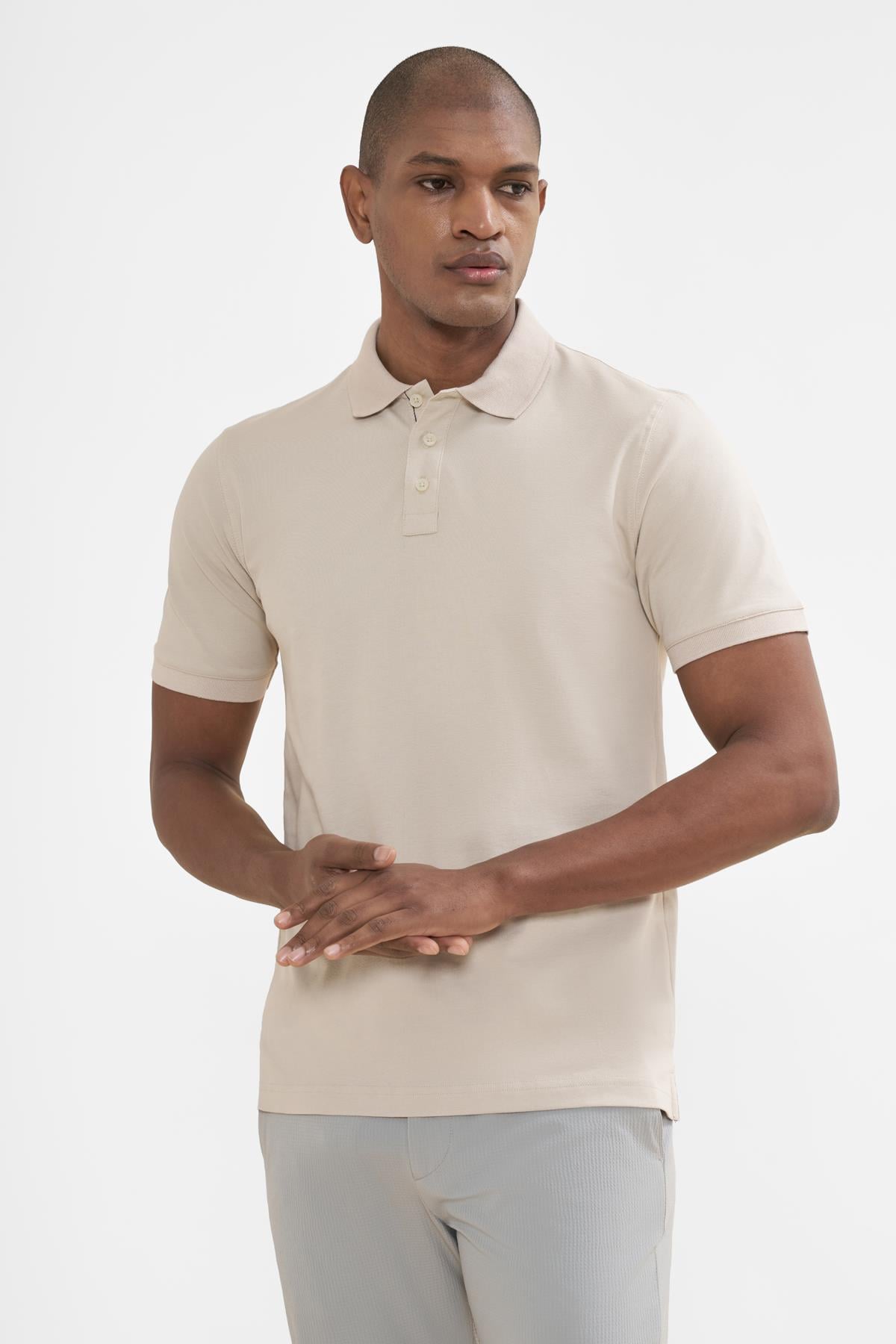 intersivinİntersivin Polo Yaka Bej Tshirt - SD-01