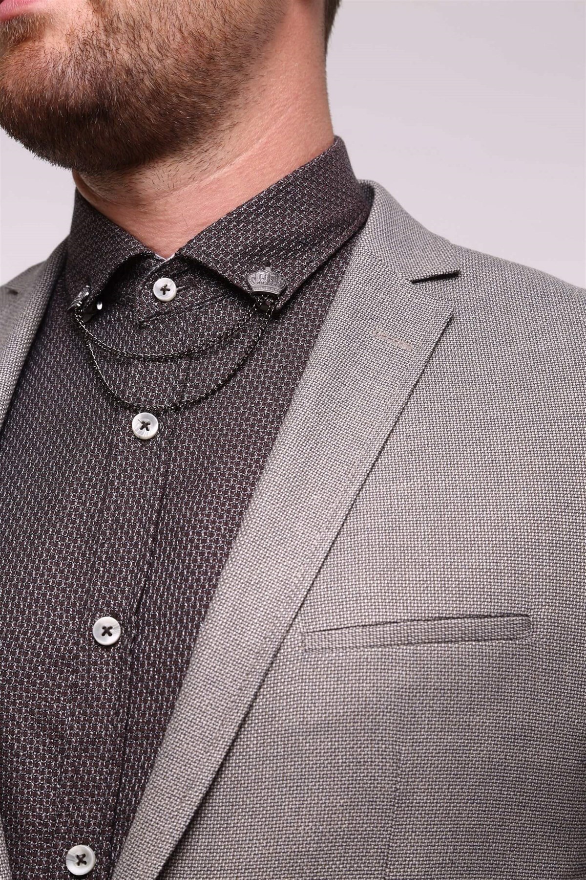 İntersivin Slim  Fit Toprak Blazer Erkek Tek Ceket · 5