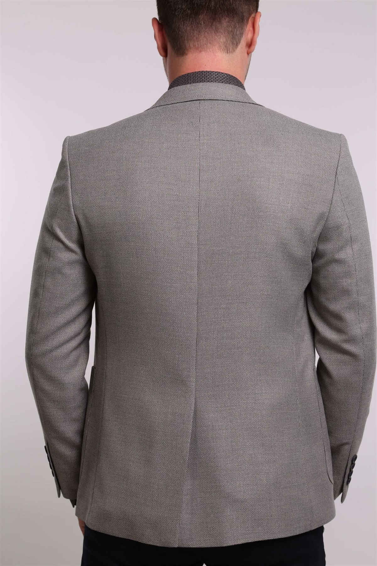İntersivin Slim  Fit Toprak Blazer Erkek Tek Ceket · 4