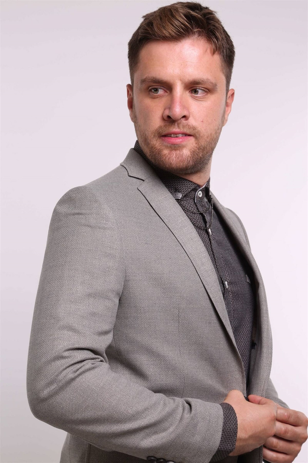 İntersivin Slim  Fit Toprak Blazer Erkek Tek Ceket · 2
