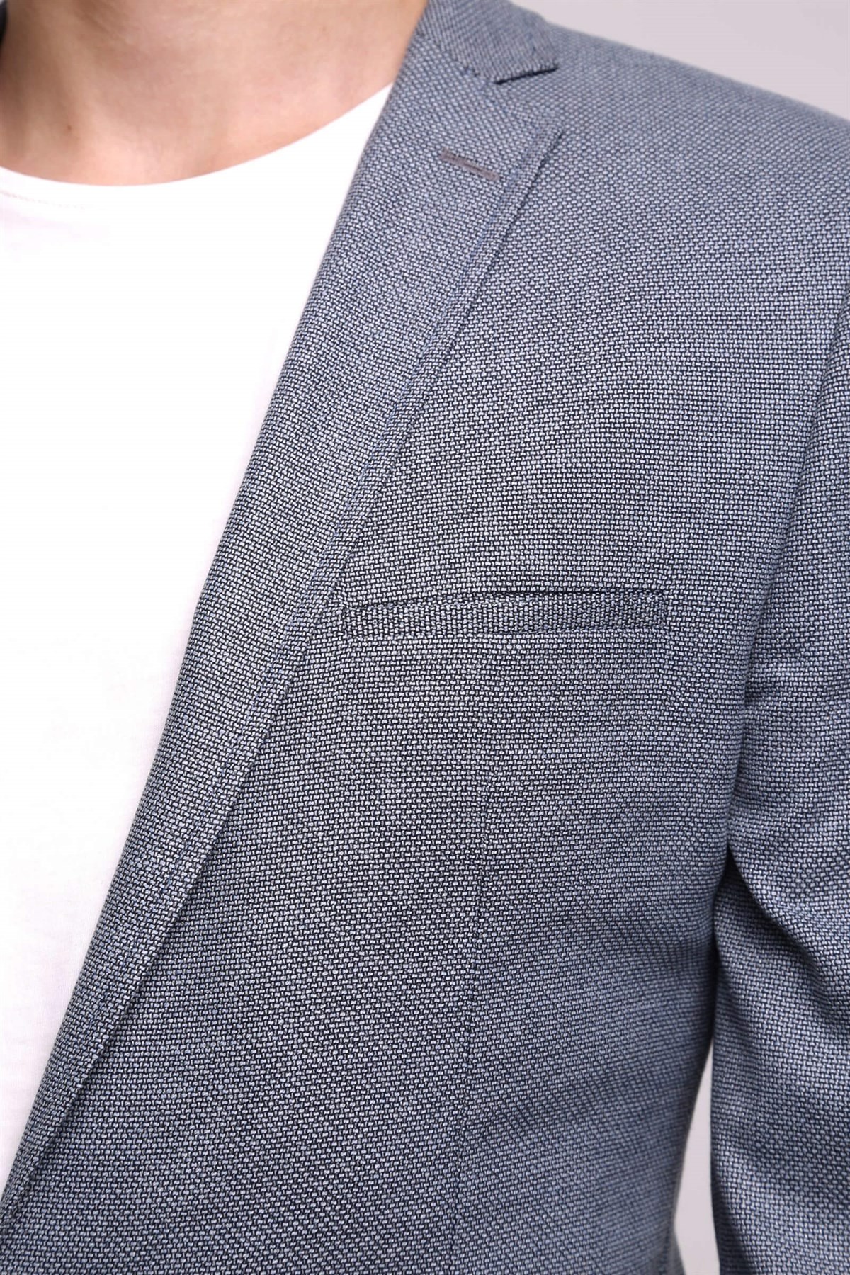 intersivin Slim Fit Lacivert Blazer Erkek Tek Ceket · 3