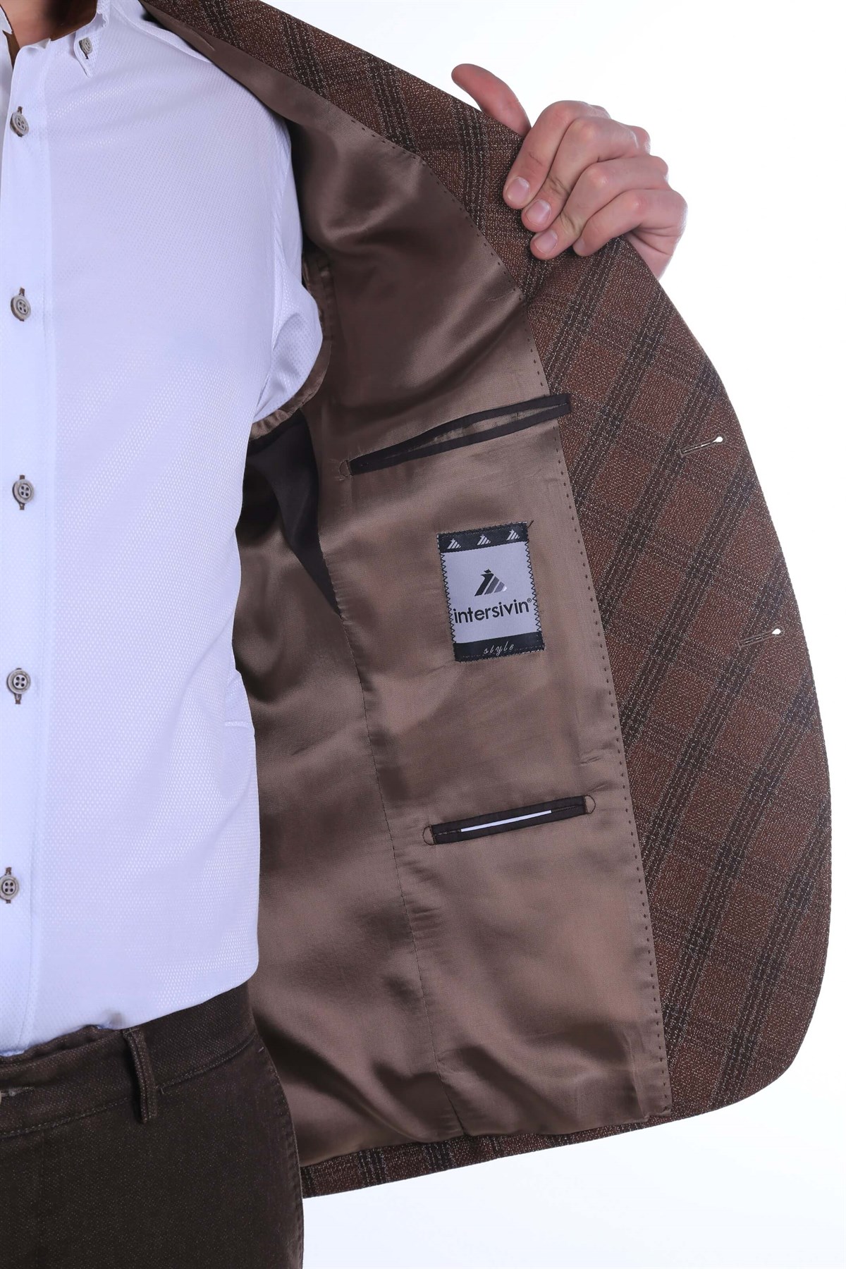 İntersivin Taba Erkek Blazer Ceket · 5
