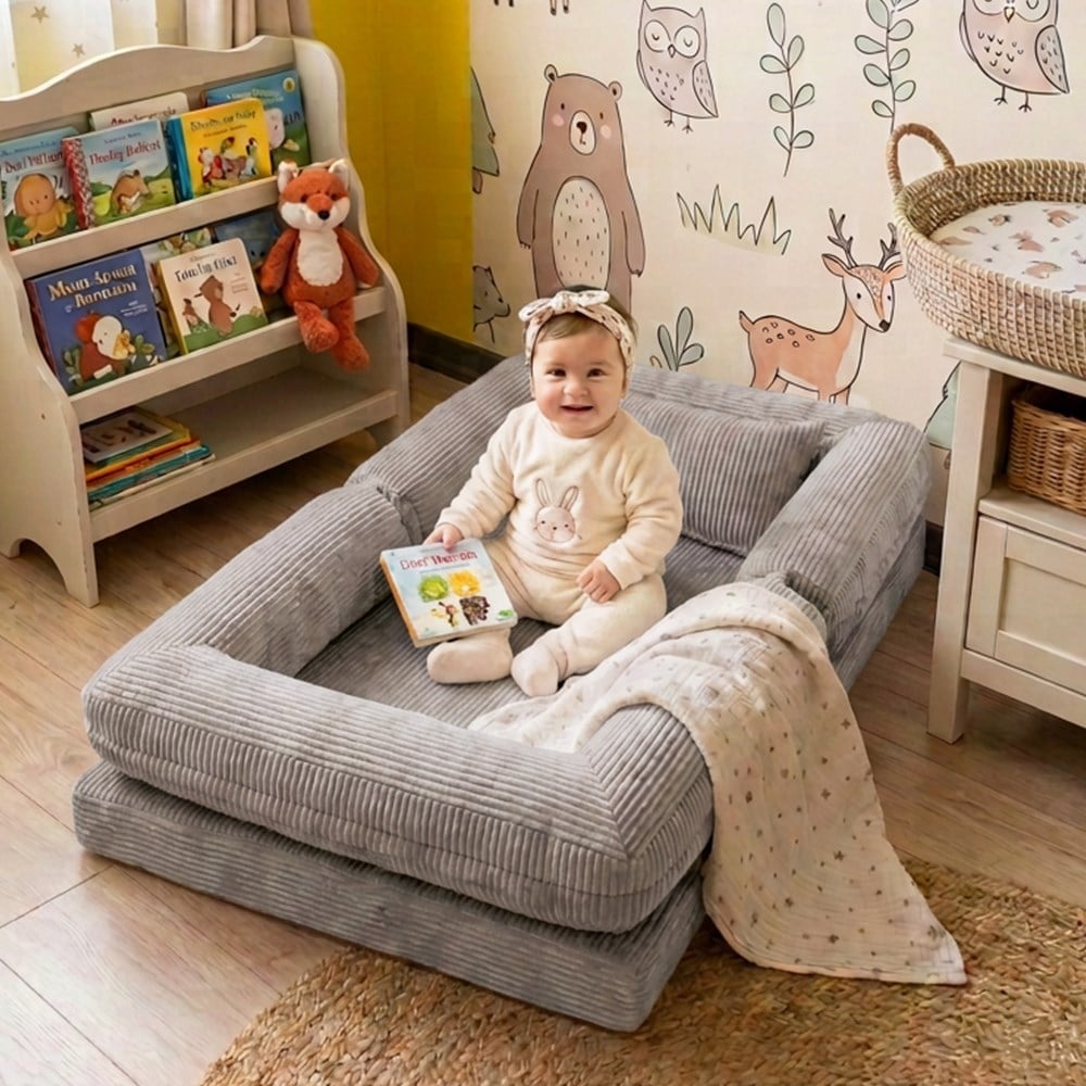 Deco Montessori Sünger Yatak Gri  - MiniwoodDeco Montessori Sünger Yatak Gri