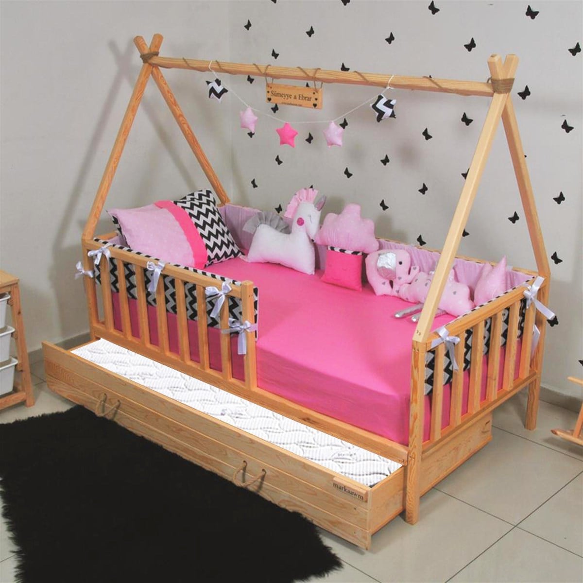 Markaawm Montessori Karyola Derya Çadır | MarkaawmMontessori Yatak Yavrulu Çadır Derya