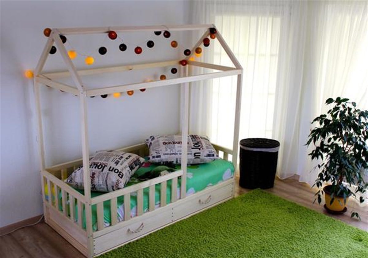 Markaawm Montessori Yatak Çocuk Yatak Doğal Ahşap 90X190 Buse