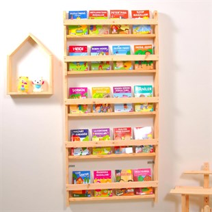 Çocuk Odası Eğitici Montessori Kitaplık Mobilya Raf Duvar Rafı 5