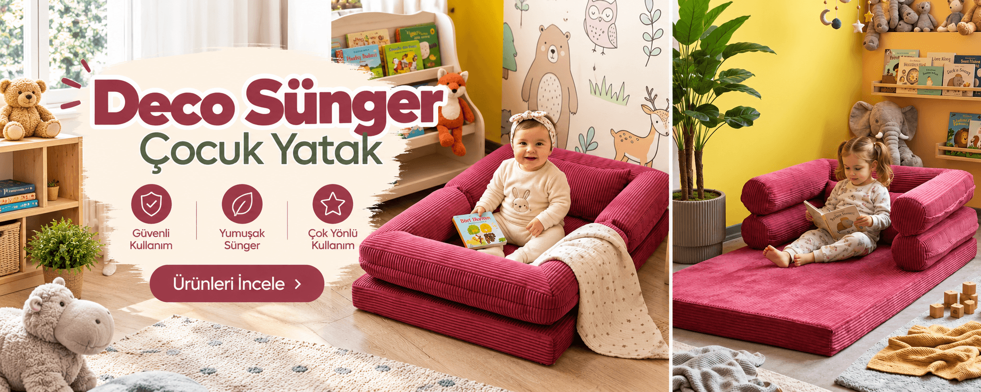 Deco Sünger Çocuk Yatak