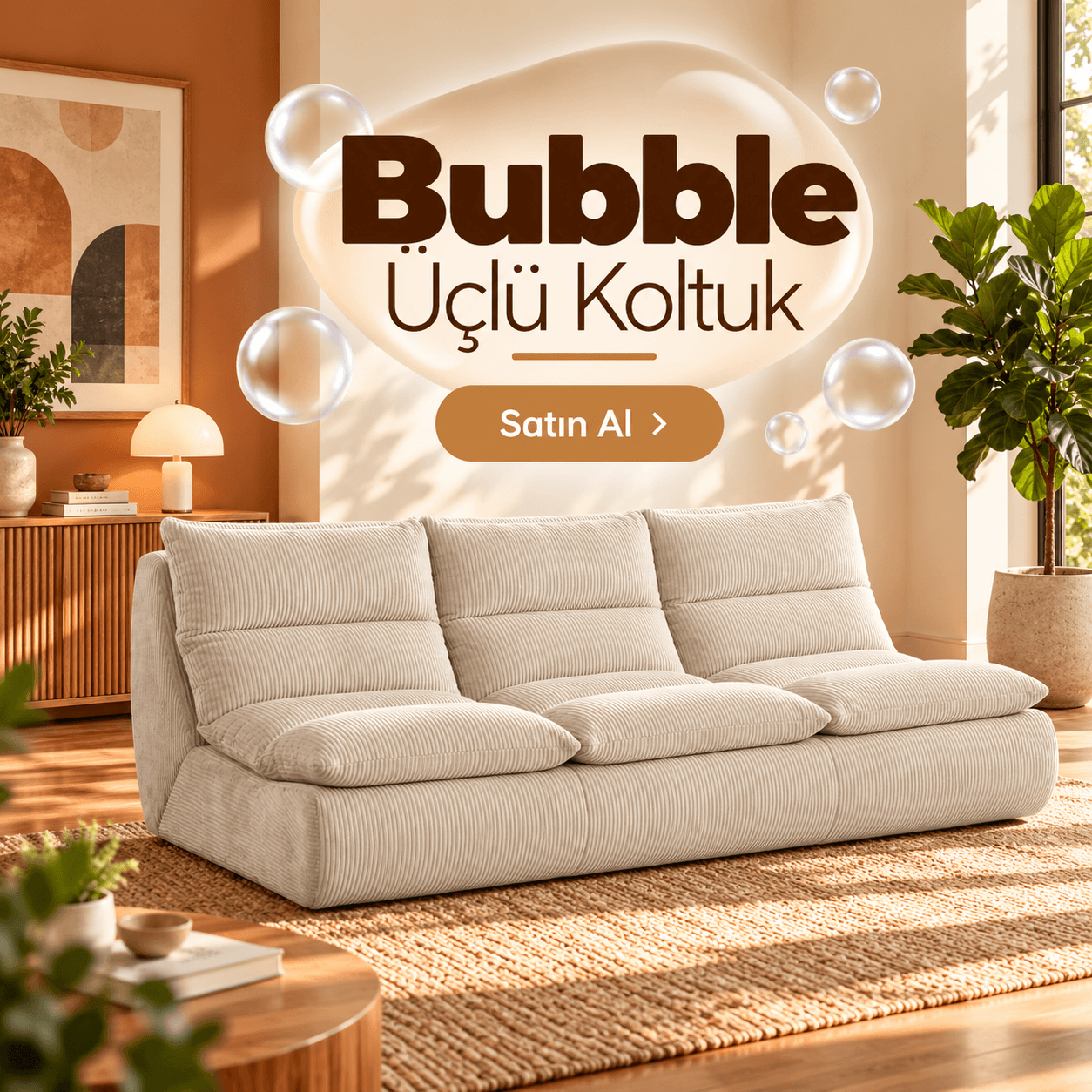 Bubble Üçlü Koltuk