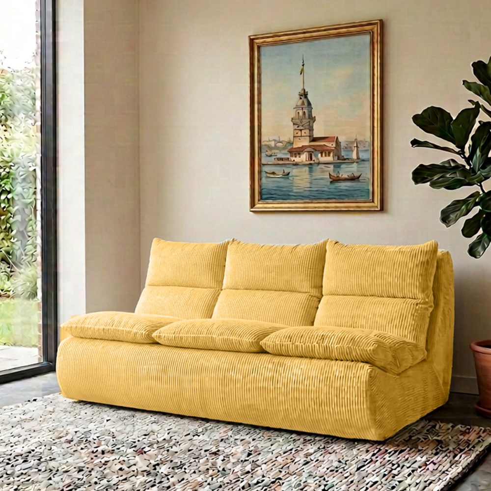 Bubble Üçlü Berjer Koltuk Sarı - MiniwoodBubble Üçlü Berjer Koltuk Sarı
